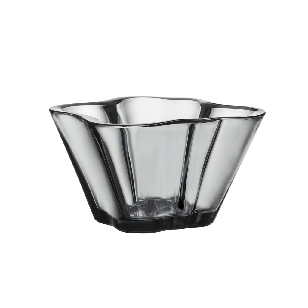 Iittala Alvar Aalto glasskål, 7,5 cm. flere farger Grå