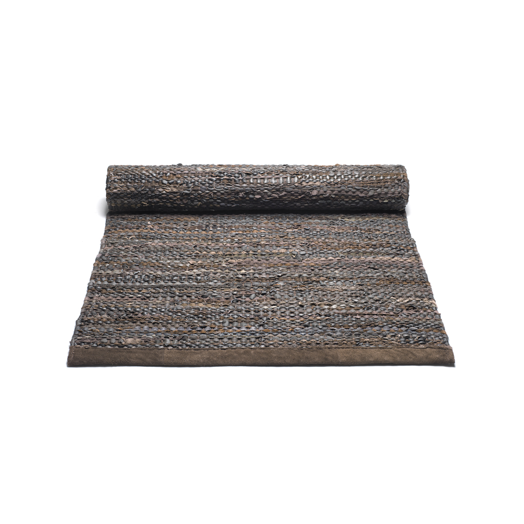 Rug Solid, Leather Rug Choko - flere størrelser 60 x 90 cm