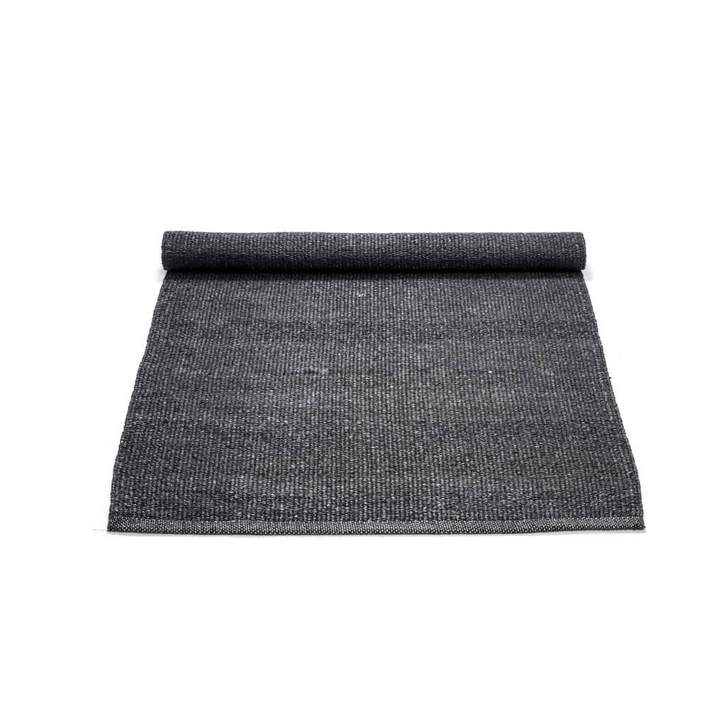 Rug Solid, Plastmatta Svart - flera storlekar 65 x 135 cm