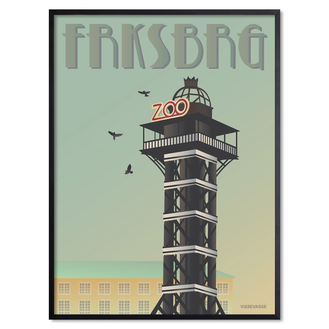 ViSSEVASSE FREDERIKSBERG - Zootårnet 50x70 uden ramme